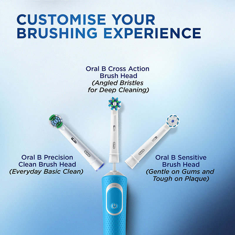 Oral-B Blue Vitality Cross Action Electric Rechargeable Toothbrush Buy at Indicrest Image 6