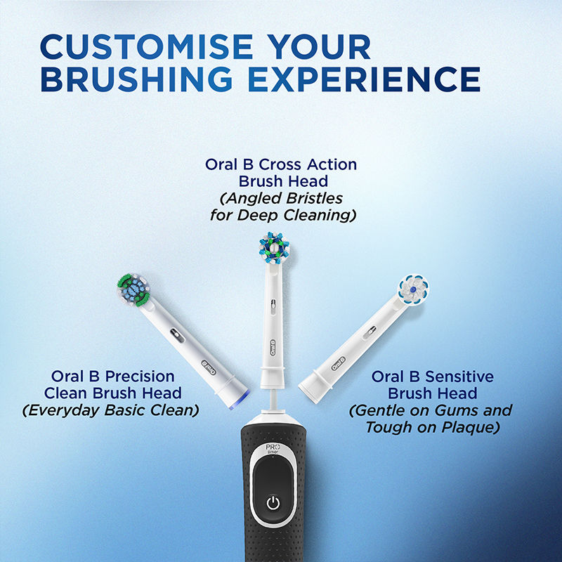 Oral-B Vitality 100 Cross Action Electric Rechargeable Toothbrush - Black Buy at Indicrest Image 6
