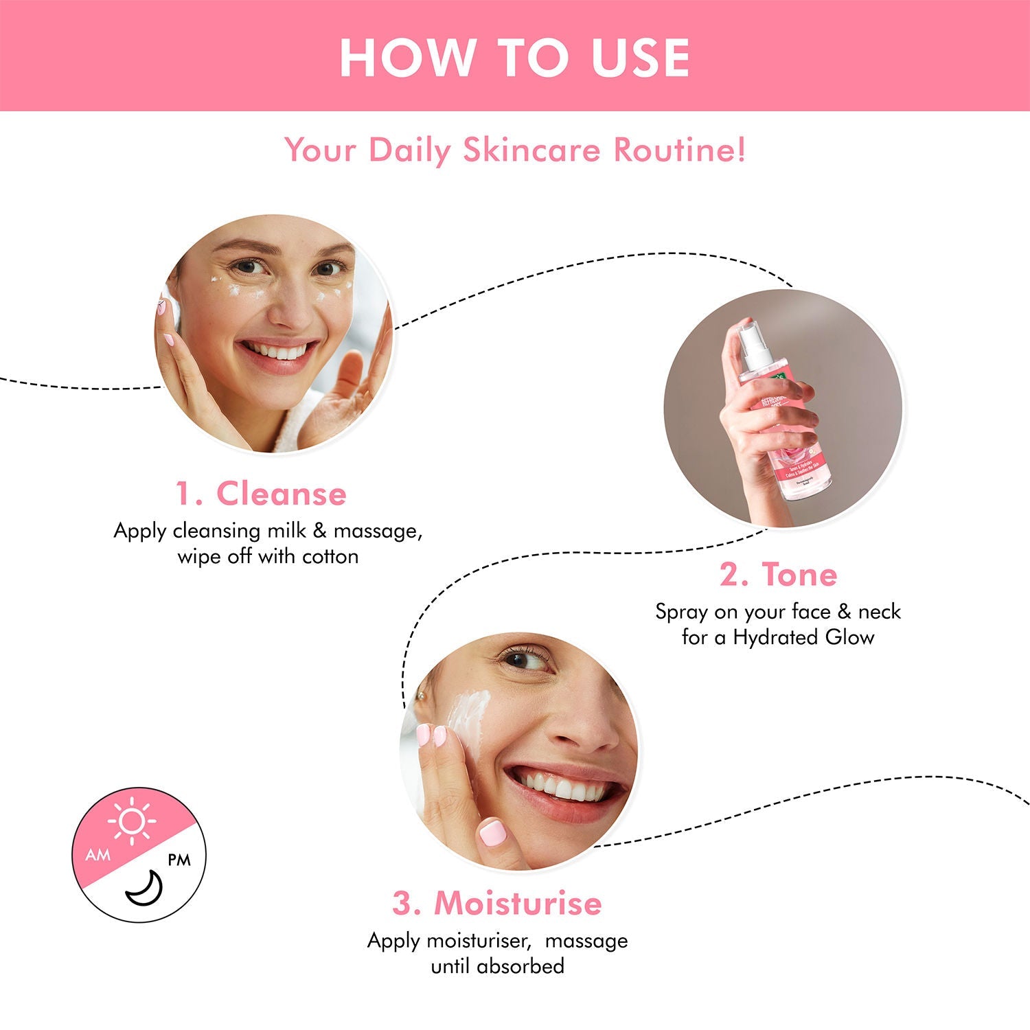 Nature's Essence CTM Combo - The Ultimate Skincare Trio (Cleansing Milk, Toner & Moisturiser), 300ml Buy at Indicrest Image 6