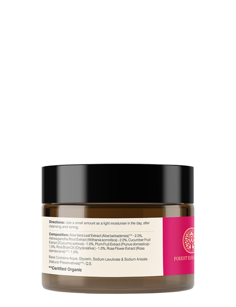 Forest Essentials Light Hydrating Facial Gel with Pure Rosewater - Ayurvedic Lightweight Moisturiser, 50gm