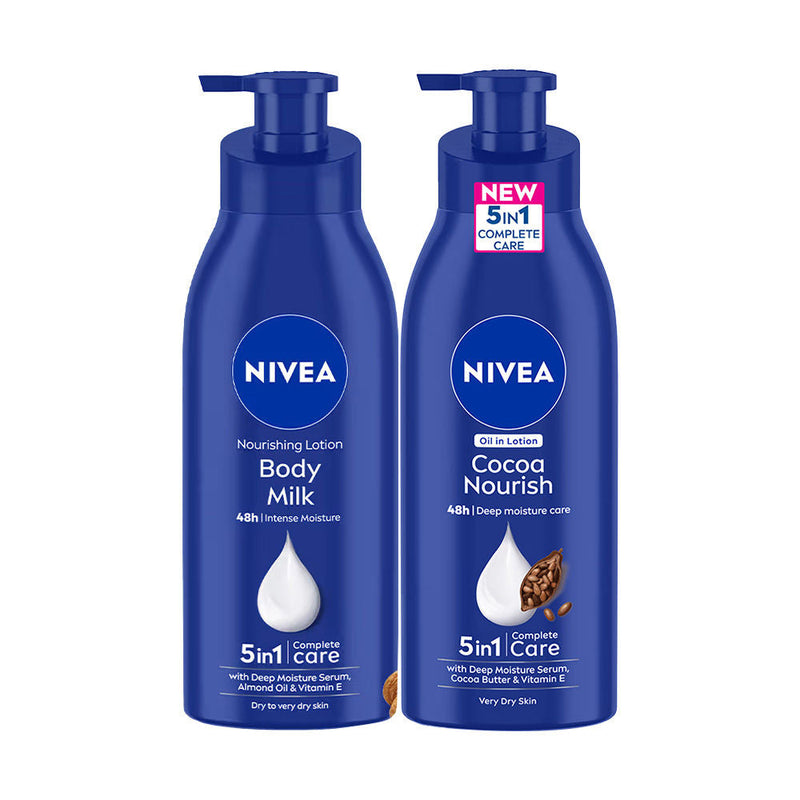Nivea Vitamin E Body Lotion Combo - Body Milk & Coco Nourish Body Lotion, 2 pieces Buy at Indicrest