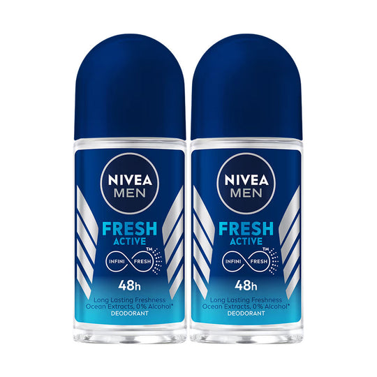 Nivea MEN Fresh Active Deodorant Roll On (Pack of 2) Combo Buy at Indicrest