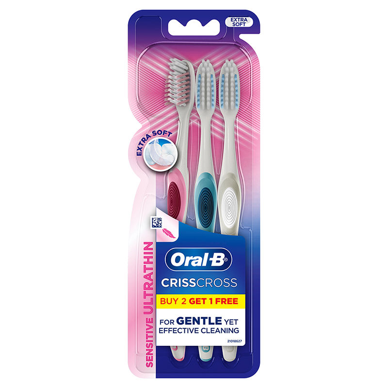 Oral-B Pro-Health Sensitive Toothbrush- Crisscross - Extra soft (Buy 2 Get 1 Free), 0.06-kg Buy at Indicrest
