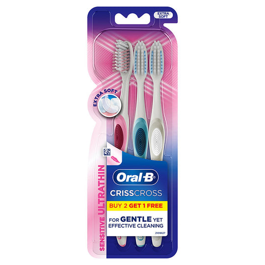 Oral-B Pro-Health Sensitive Toothbrush- Crisscross - Extra soft (Buy 2 Get 1 Free), 0.06-kg Buy at Indicrest