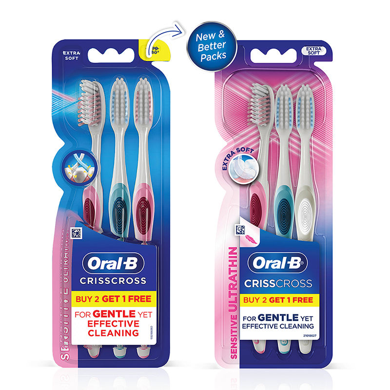 Oral-B Pro-Health Sensitive Toothbrush- Crisscross - Extra soft (Buy 2 Get 1 Free), 0.06-kg Buy at Indicrest Image 2