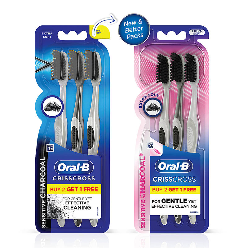 Oral-B Pro-Health Criss Cross Charcoal Toothbrush - Extra Soft (Buy 2 Get 1 Free) Buy at Indicrest Image 2