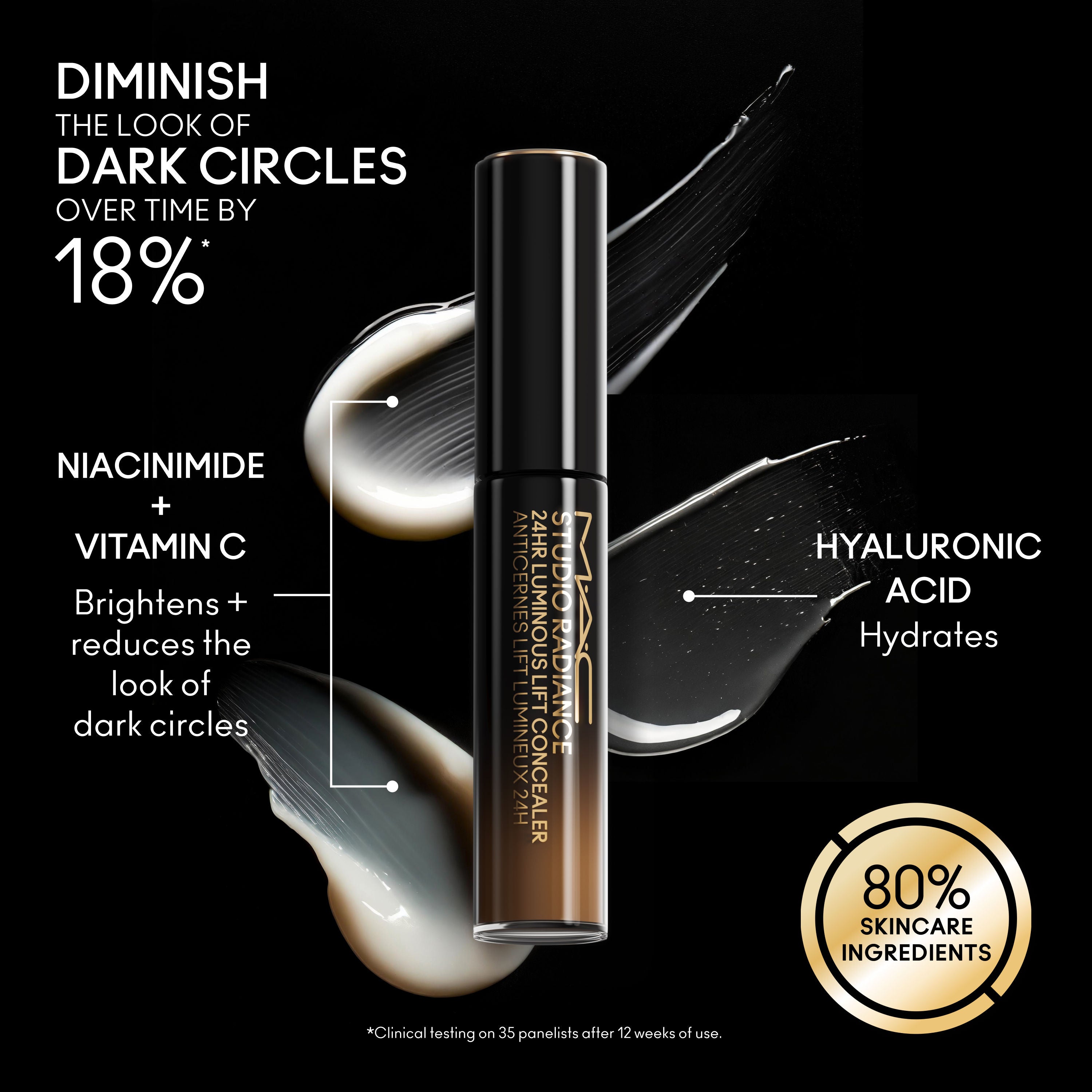 M.A.C Studio Radiance 24HR Luminous Lift Concealer - NW45, 11ml Buy at Indicrest Image 5