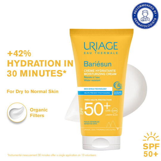 Uriage Bariesun Moisturizing Sunscreen SPF50+ Prevents Sun Damage & Skin Aging Dermat Recommended, 50ml, Buy from Indicrest