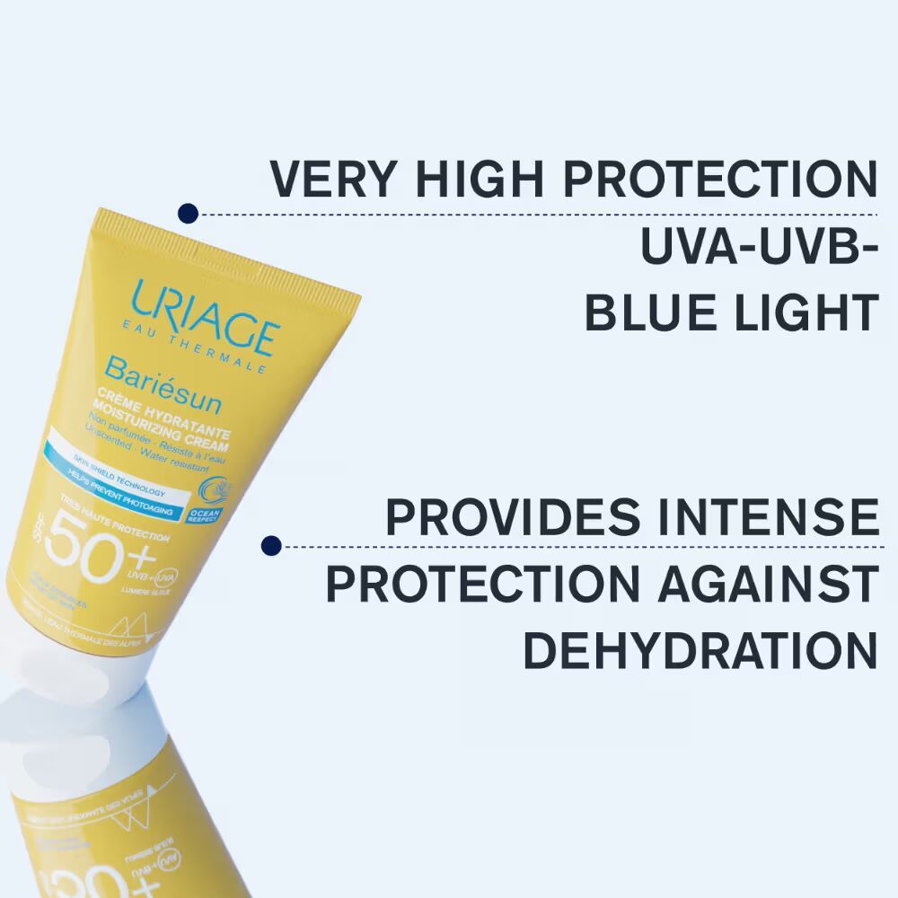 Uriage Bariesun Moisturizing Sunscreen SPF50+ Prevents Sun Damage & Skin Aging Dermat Recommended, 50ml