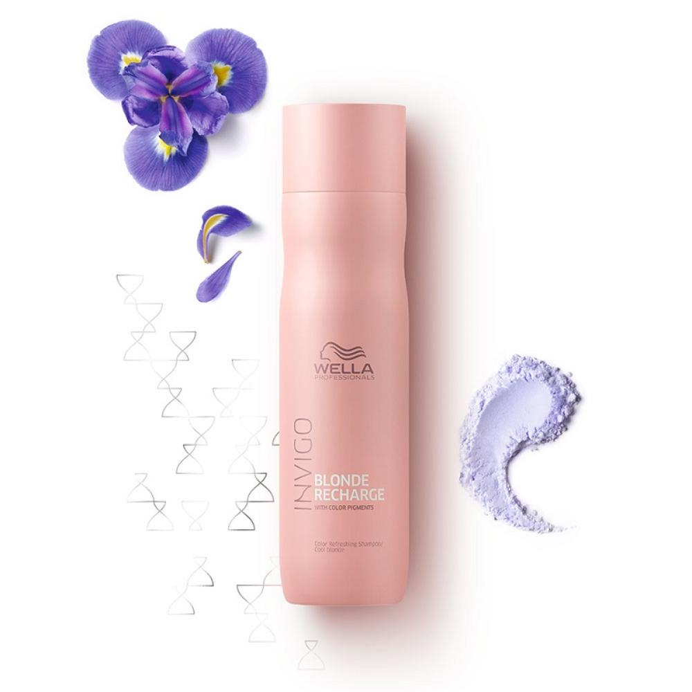 Wella Professionals Invigo Blonde Recharge Color Refreshing Shampoo, 250ml Buy at Indicrest Image 2