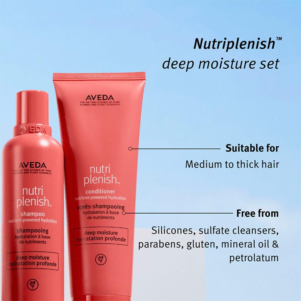 Aveda Nutriplenish Deep Hydration Conditioner for Dry & Frizzy Hair with Coconut Oil, 250ml