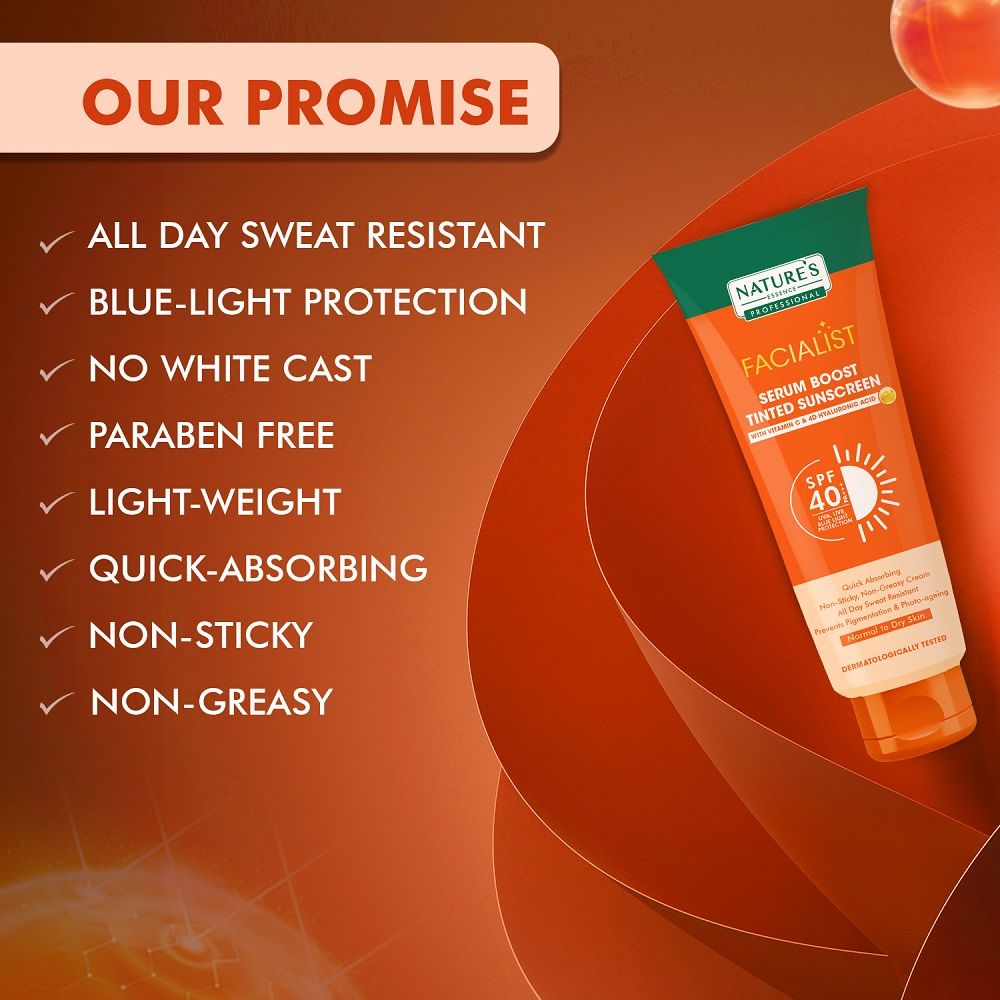 Nature's Essence Professional Serum Boost Tinted Sunscreen SPF 40 PA+++, 80g Buy at Indicrest Image 3