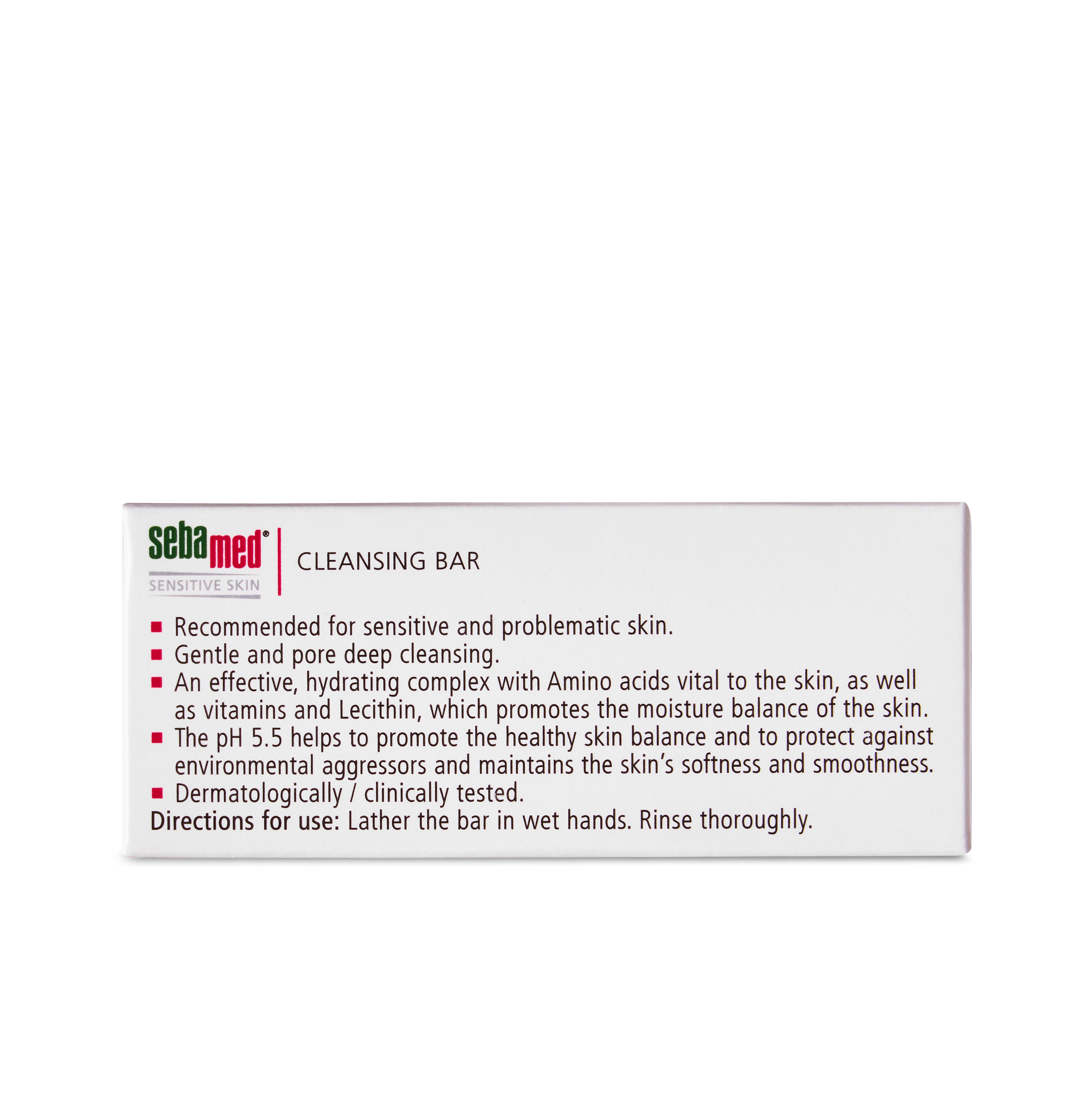 Sebamed Cleansing Bar, PH 5.5, Soap-Free,Normal-Oily Skin,With Vitamins & Moisturizing Agents, 100g Buy at Indicrest Image 3