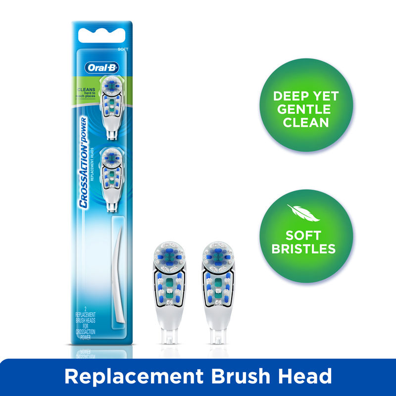 Oral B CrossAction Power Toothbrush Replacement Head - Soft, 2 pieces Buy at Indicrest Image 4
