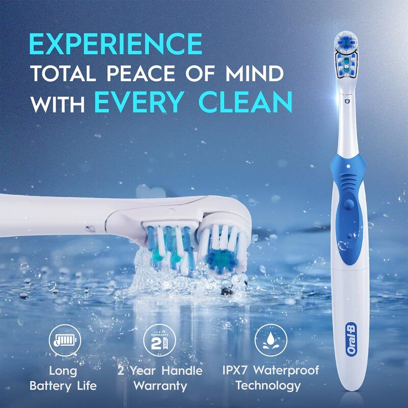 Oral-B Cross Action Battery Power Dual Clean Toothbrush Multicolor - Soft Buy at Indicrest Image 10
