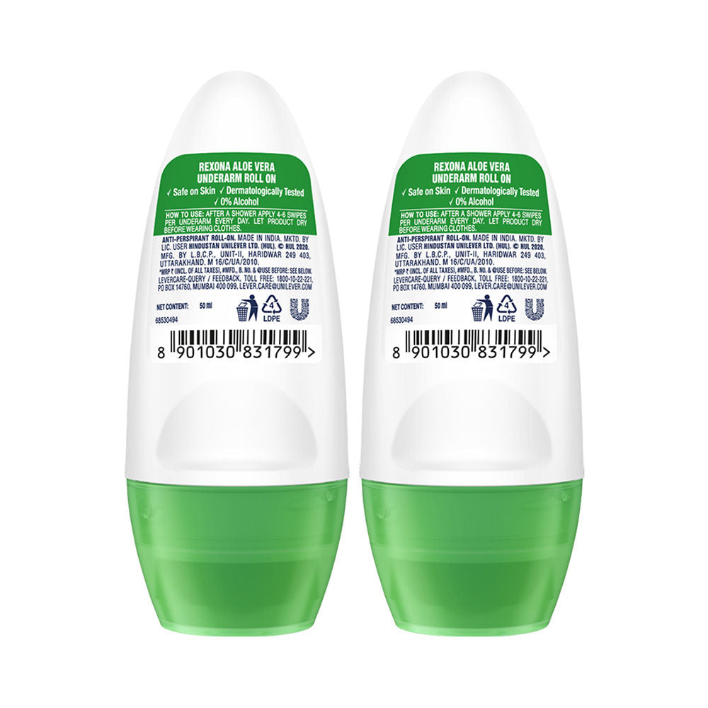 Rexona Aloe Vera Underarm Roll On (Pack of 2), 2 pieces Buy at Indicrest Image 3