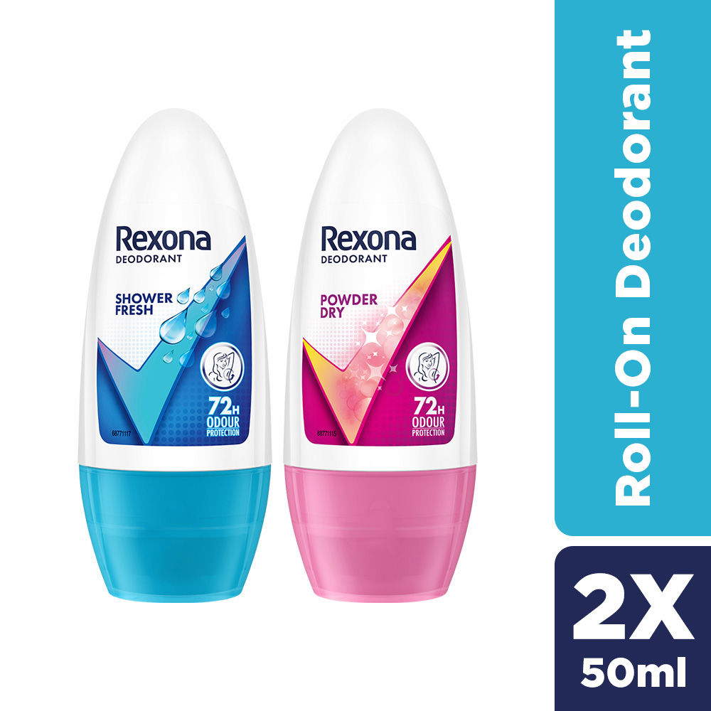Rexona Shower Fresh & Powder Dry Underarm Roll On (Pack of 2), 2 pieces Buy at Indicrest Image 2