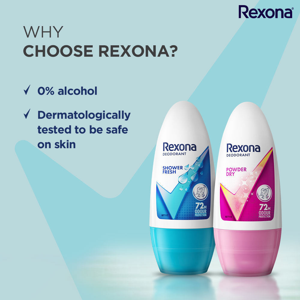 Rexona Shower Fresh & Powder Dry Underarm Roll On (Pack of 2), 2 pieces Buy at Indicrest Image 6
