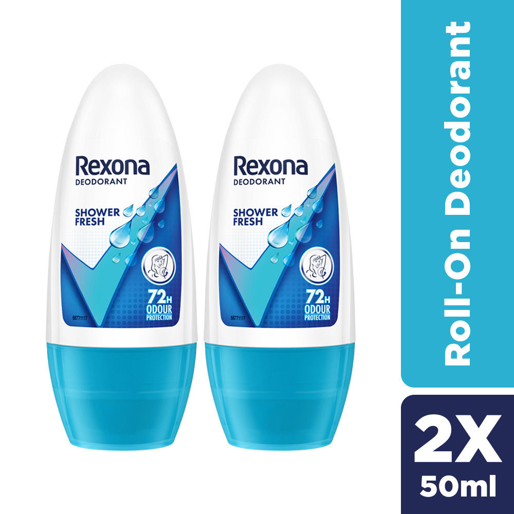 Rexona Shower Fresh Underarm Roll On (Pack of 2), 2 pieces Buy at Indicrest Image 2