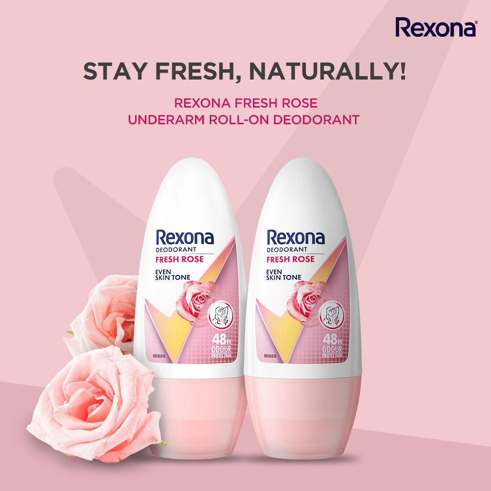 Rexona Fresh Rose Underarm Roll On (Pack of 2), 2 pieces Buy at Indicrest Image 4