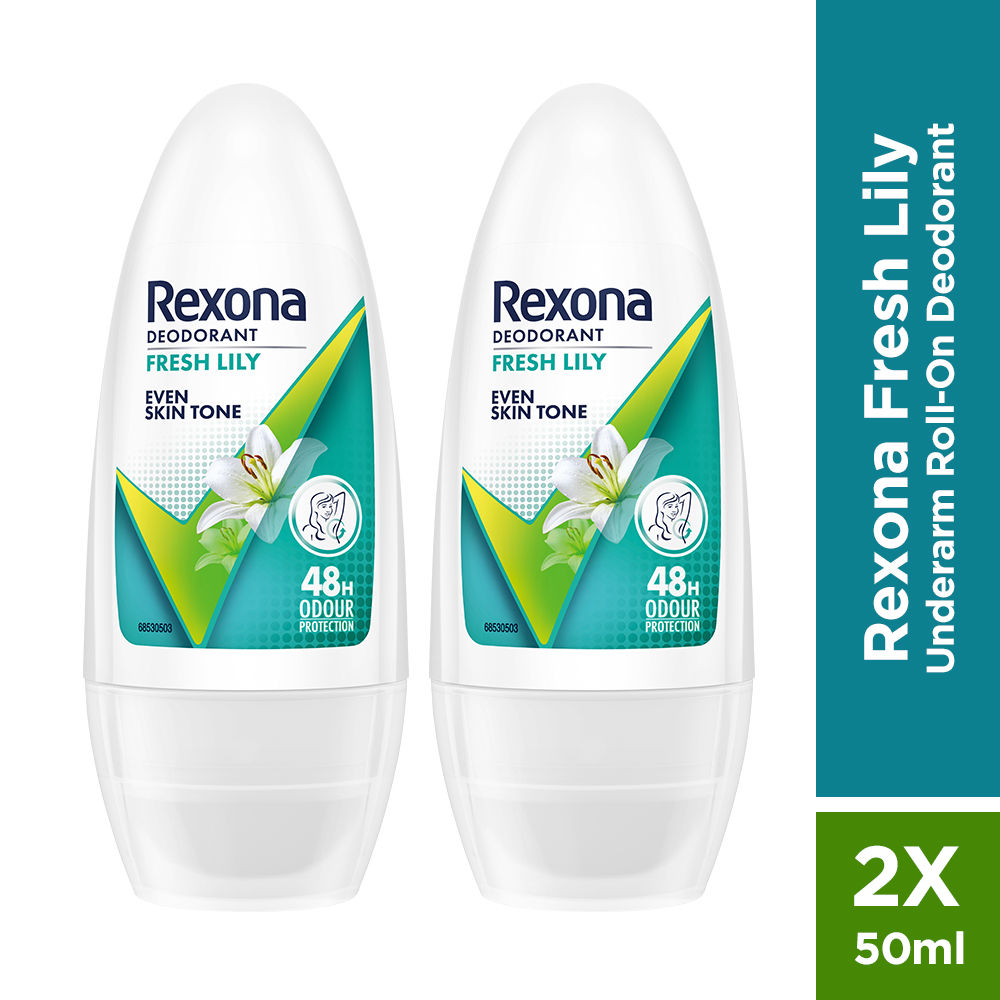 Rexona Fresh Lily Underarm Roll On (Pack of 2), 2 pieces Buy at Indicrest Image 2