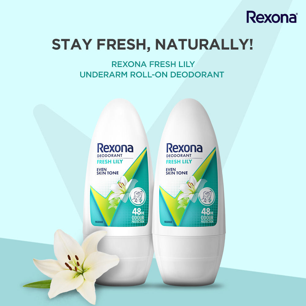 Rexona Fresh Lily Underarm Roll On (Pack of 2), 2 pieces Buy at Indicrest Image 4