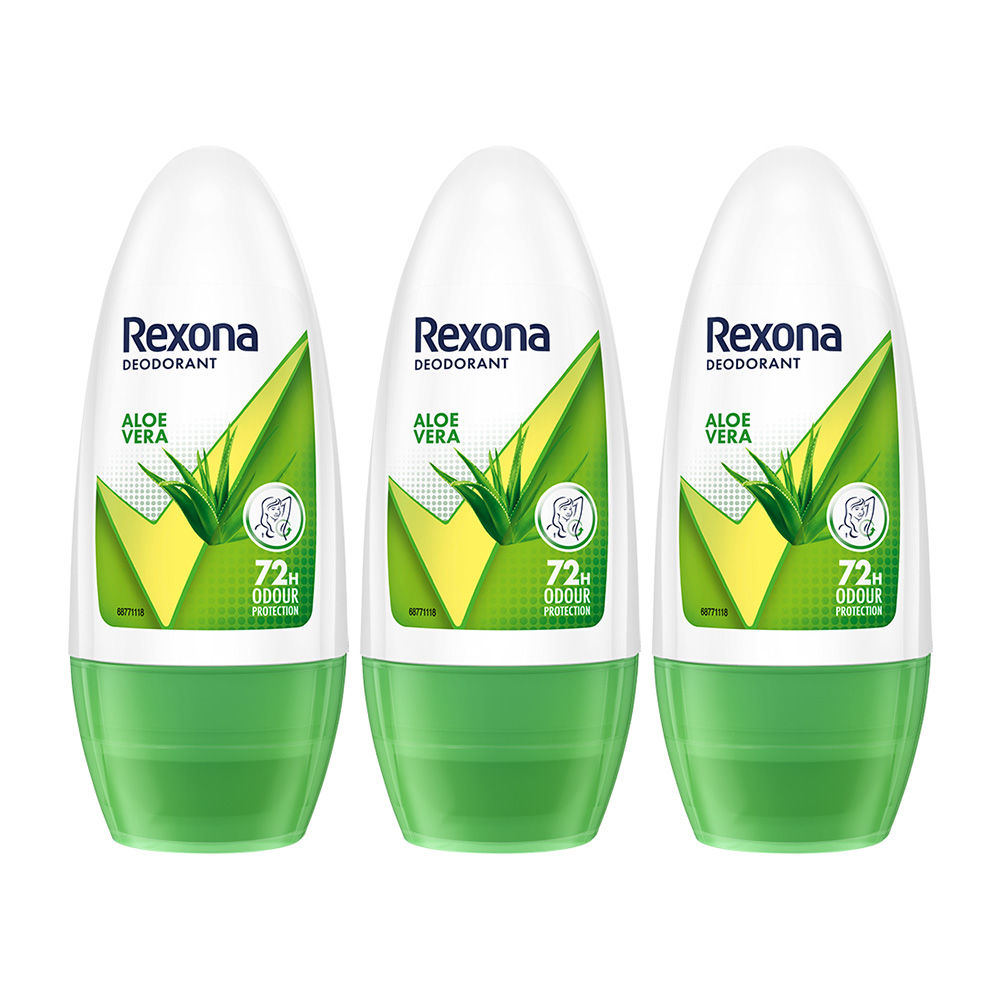 Rexona Aloe Vera Underarm Roll On (Pack Of 3), 3 pieces Buy at Indicrest