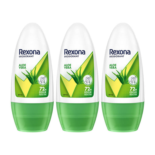 Rexona Aloe Vera Underarm Roll On (Pack Of 3), 3 pieces Buy at Indicrest