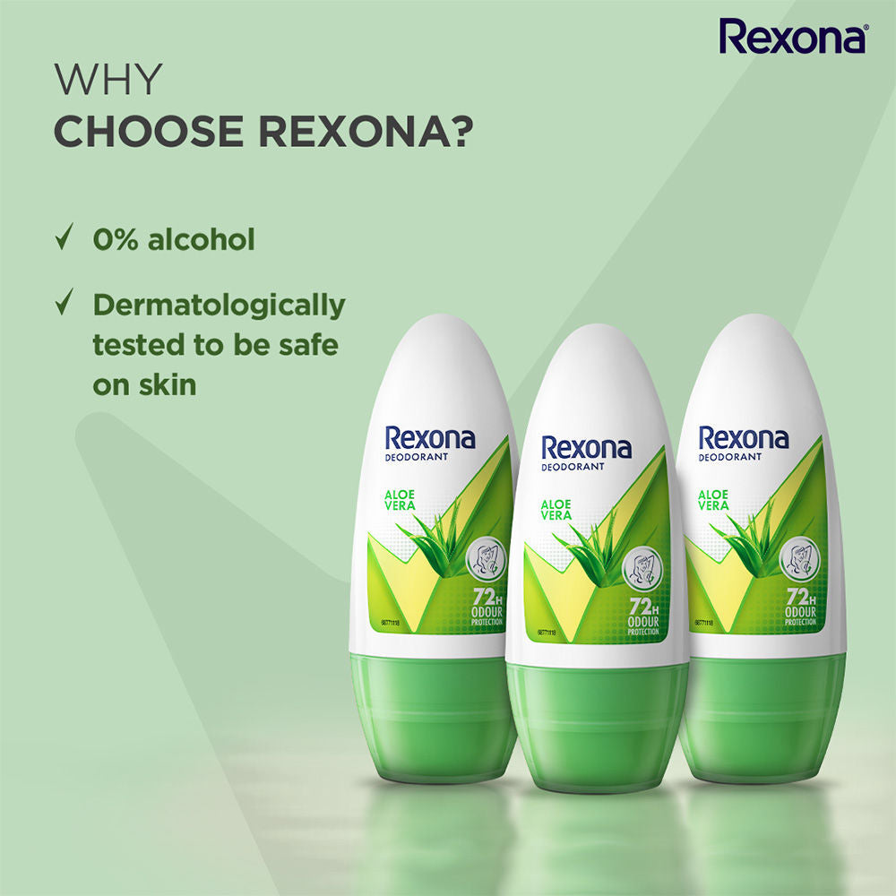 Rexona Aloe Vera Underarm Roll On (Pack Of 3), 3 pieces Buy at Indicrest Image 6
