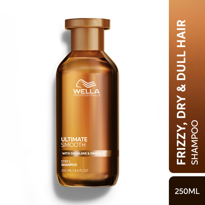 Wella Professionals Ultimate Smooth Shampoo With Squalane & Omega-9 For Dull & Frizzy Hair, 250ml Buy at Indicrest