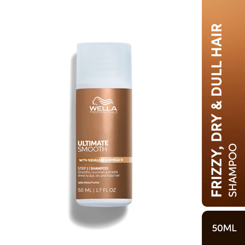 Wella Professionals Ultimate Smooth Shampoo With Squalane & Omega-9 For Dull & Frizzy Hair, 50ml Buy at Indicrest