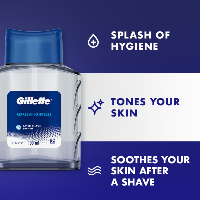 Gillette After Shave Splash Refreshing Breeze, 100ml Buy at Indicrest Image 2