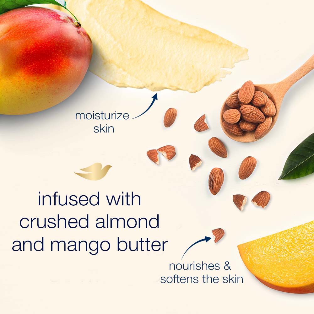 Dove Exfoliating Body Polish Scrub - Crushed Almond And Mango Butter, 298g Buy at Indicrest Image 4