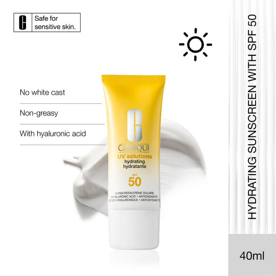 Clinique UV Solutions Hydrating Sunscreen SPF 50, 40ml, Buy from Indicrest