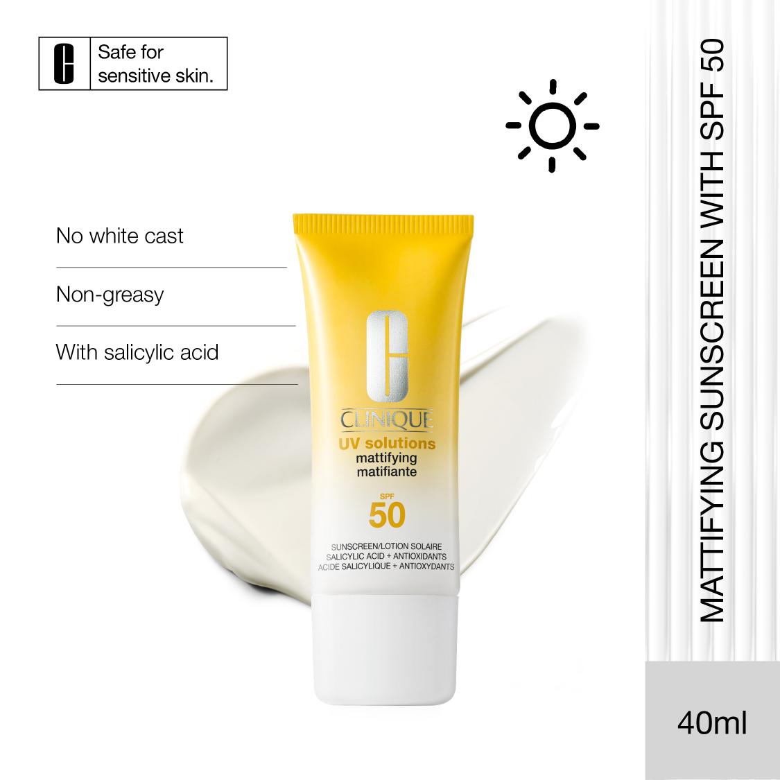 Clinique UV Solutions Mattifying Sunscreen SPF 50, 40ml, Buy from Indicrest