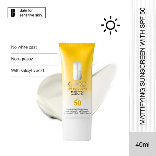 Clinique UV Solutions Mattifying Sunscreen SPF 50, 40ml, Buy from Indicrest