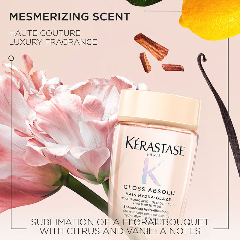 Kérastase Gloss Absolu Anti-Frizz Shampoo, Fine To Medium Hair, 4-Days Anti-Frizz, 80ml