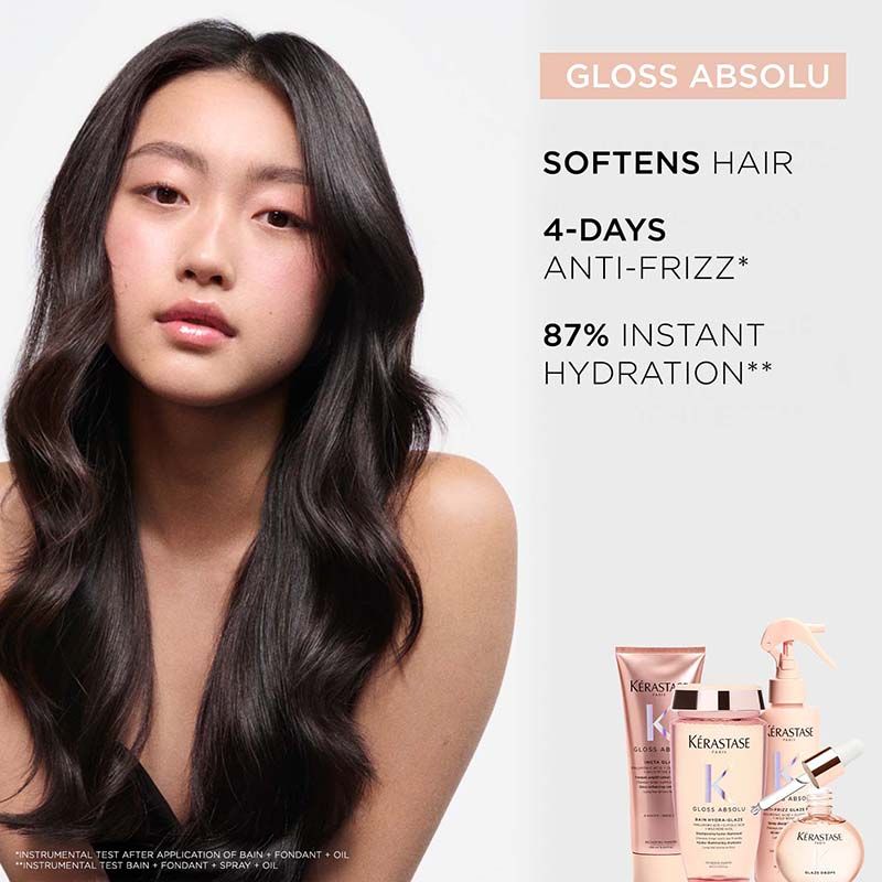 Kérastase Gloss Absolu Anti-Frizz Foaming Conditioner, Fine-Medium Hair, 4-Days Anti-Frizz, 250ml