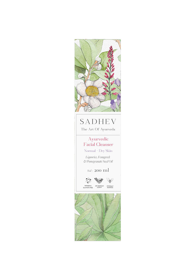 SADHEV Ayurvedic Facial Cleanser Normal - Dry Skin, 200ml