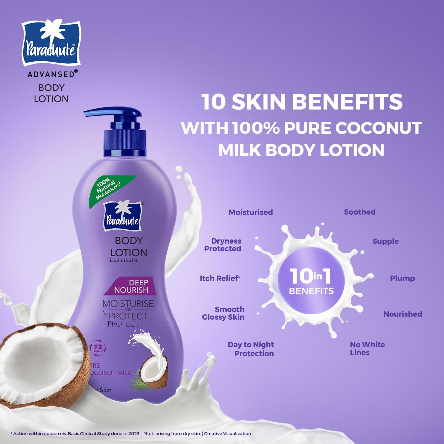 Parachute Advansed Deep Nourish Body Lotion For Women & Men - 100% Natural, 72h Moisturisation, 400ml Buy at Indicrest Image 8