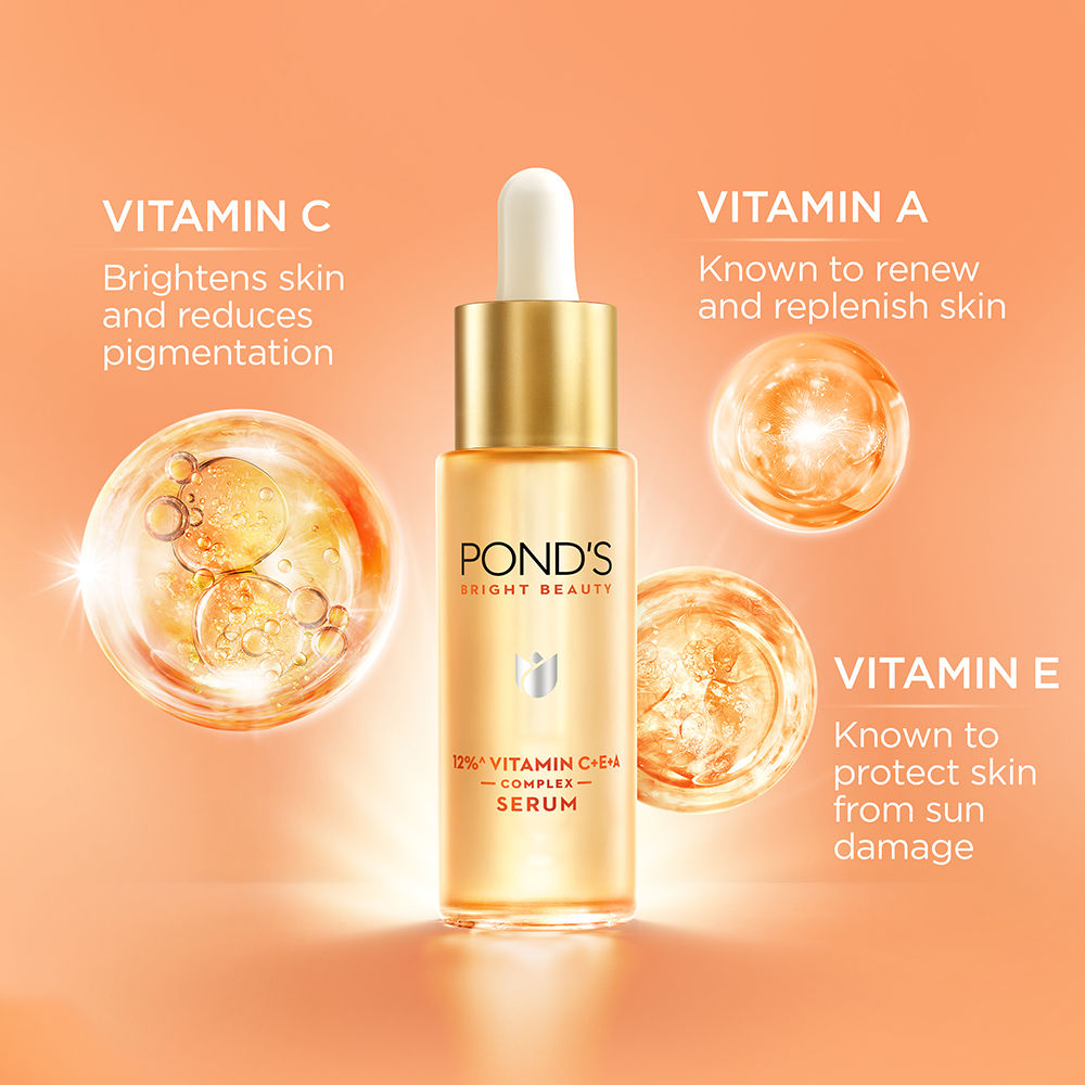 Pond’s Bright Beauty 12% Vitamin C+E+A Serum, 14ml Buy at Indicrest Image 4
