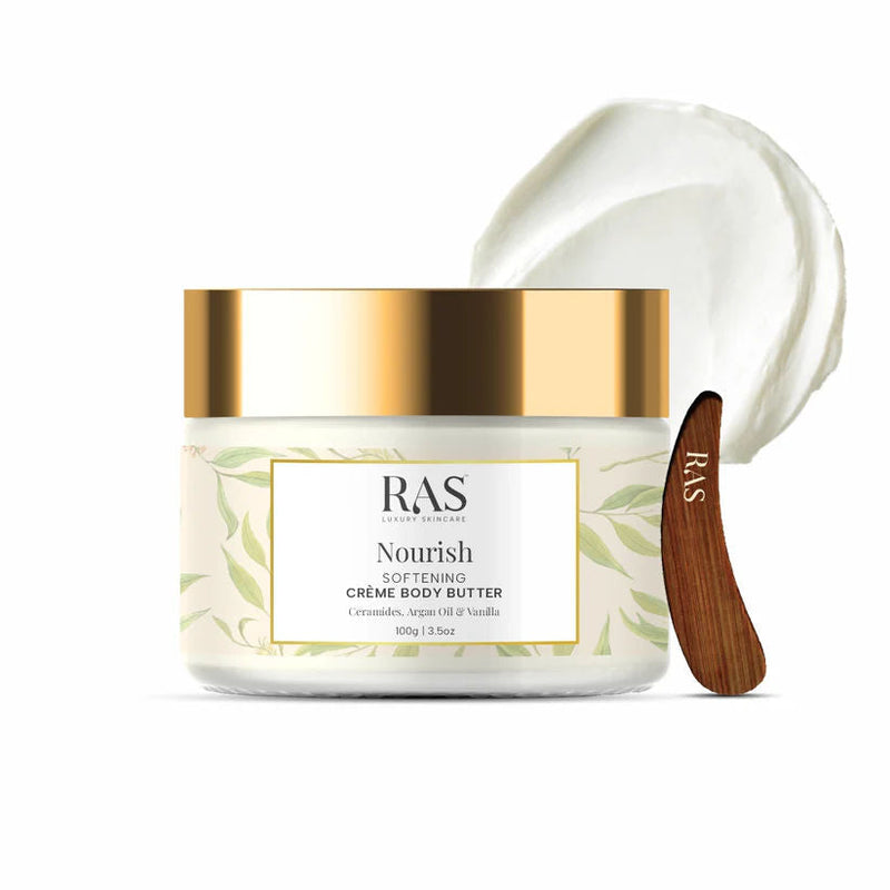 RAS Luxury Oils Nourish Softening Creme Body Butter Enriched With Argan Oil & Vanilla, 100g, Buy from Indicrest