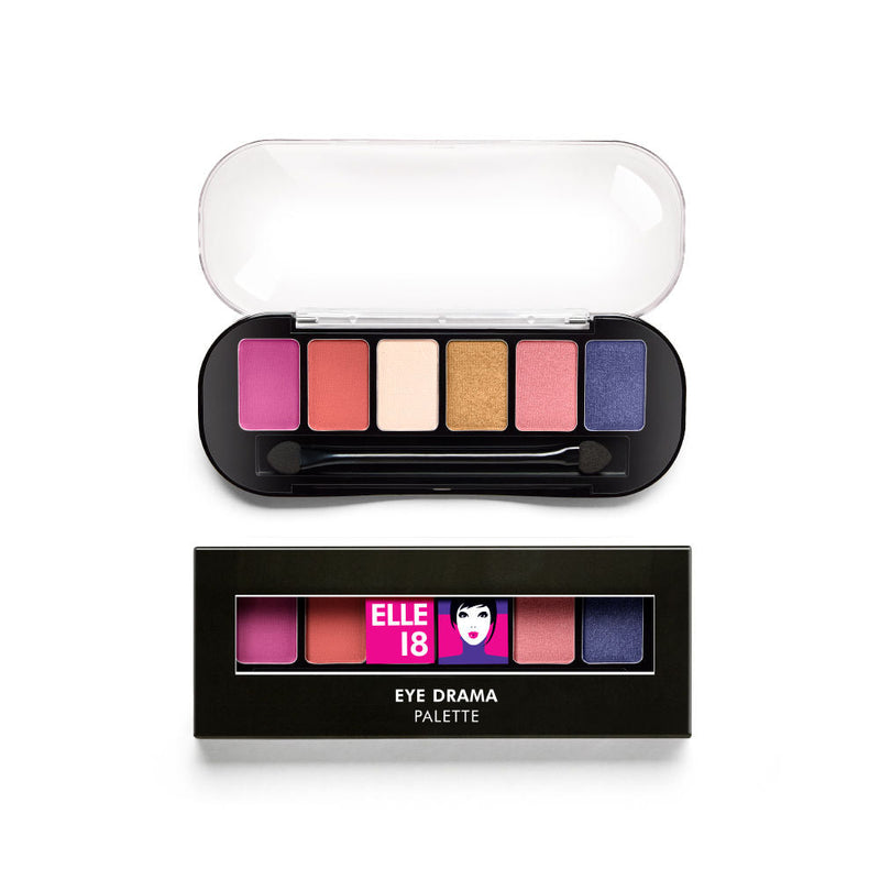 Elle 18 Eye Drama Palette, Lightweight & Super Smooth, 6 Matte & Shimmery Shades - 03 Cheeky, 7g Buy at Indicrest
