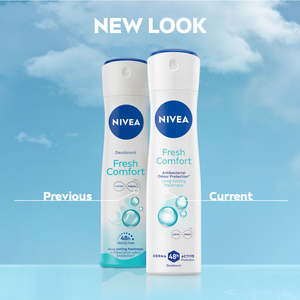 Nivea WoMEN Deodorant, Fresh Comfort, Long Lasting Freshness & 48h Protection, 150ml Buy at Indicrest Image 2