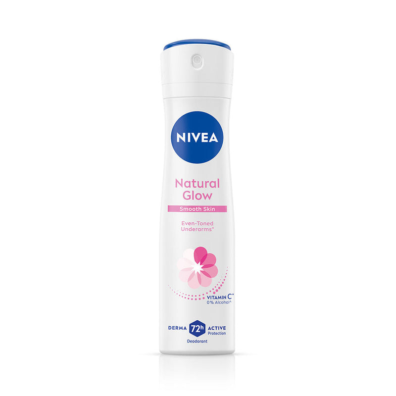 Nivea Natural Glow Smooth Skin Deo - Mulethi Extracts & 0% Alcohol - For Even Tone Underarms & 72H Odour Protection, 150ml Buy at Indicrest
