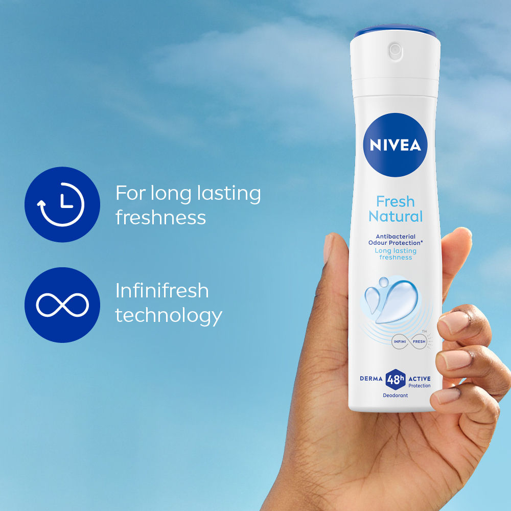 Nivea Women Deodorant, Fresh Natural, Long Lasting Freshness & 48h Protection, 150ml Buy at Indicrest Image 5
