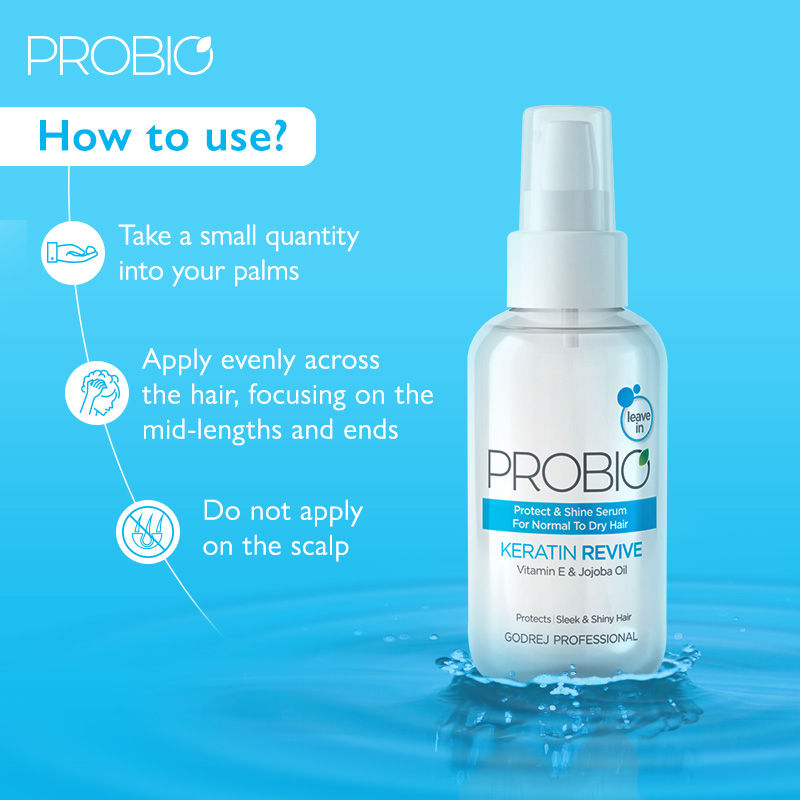 Godrej Professional Probio Keratin Revive Shine Hair Serum, 110ml Buy at Indicrest Image 3