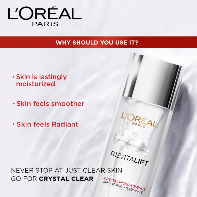 L'Oreal Paris Revitalift Crystal Micro-Essence With Salicylic Acid, 65ml Buy at Indicrest Image 5