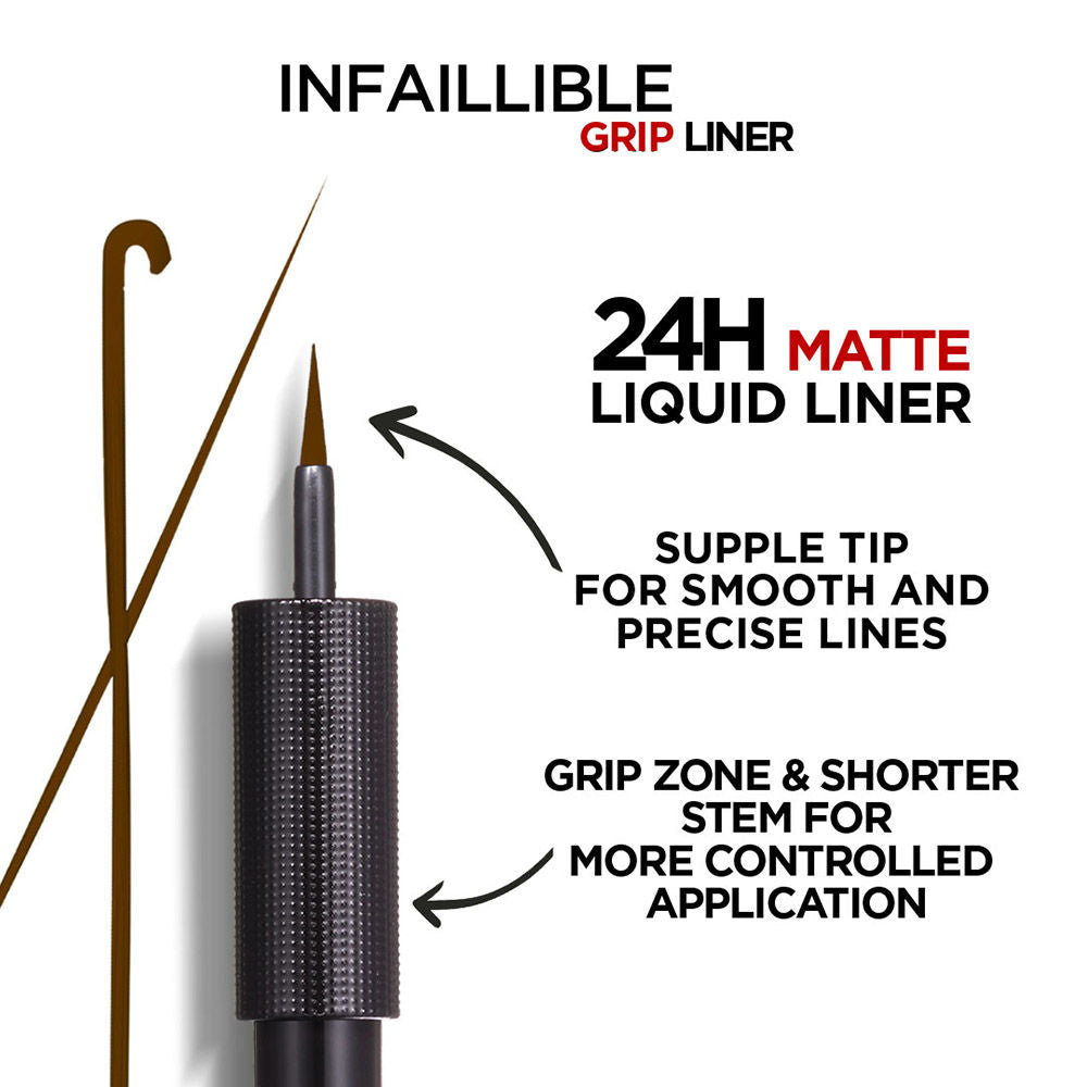 L'Oreal Paris Infaillible Grip 24H Matte Liquid Liner - 03 Brown, 10.8g Buy at Indicrest Image 3