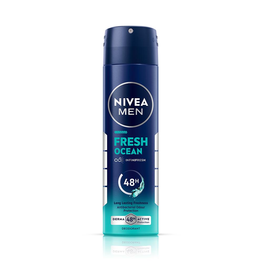 Nivea MEN Deodorant, Fresh Ocean, 48h Long lasting Freshness with Fresh Aqua Scent, 150ml Buy at Indicrest